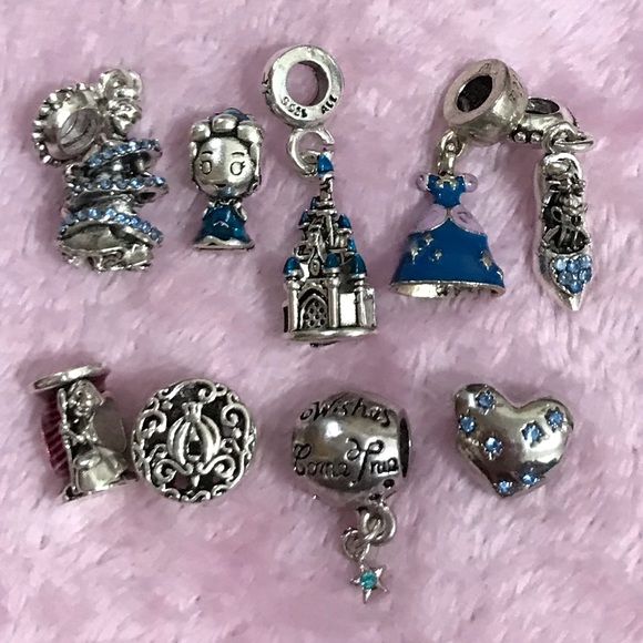 10 Disney Cinderella Magical Moment Dangle Charm Bundle Set - 10 Charms - Picture 2 of 10
